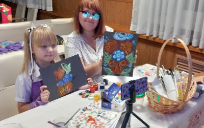 Мастер – класс  для Южно- Уральских семей – «Русская кистевая роспись».