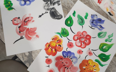 Мастер – класс  для Южно- Уральских семей – «Русская кистевая роспись».