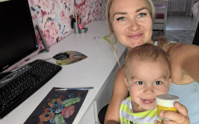 Мастер – класс  для Южно- Уральских семей – «Русская кистевая роспись».